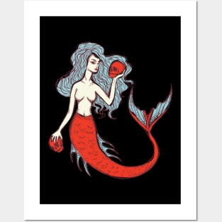 Mermaid Skulls Posters and Art